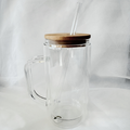 16oz Glass Tumbler W/ Handle